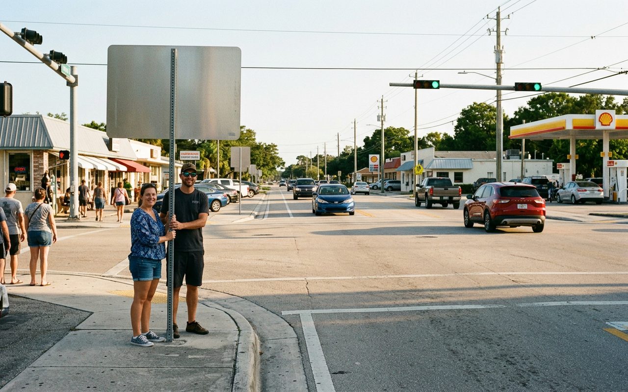 Street setting near Atlantis, Palm Beach County