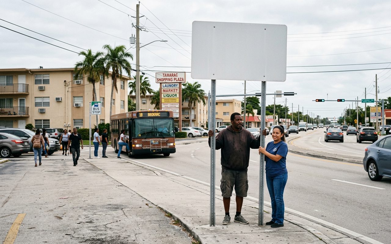 Street setting near Tamarac, Broward County