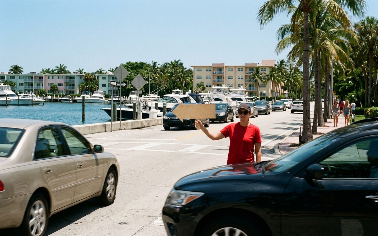 Street setting near Bay Harbor Islands, Miami-Dade County