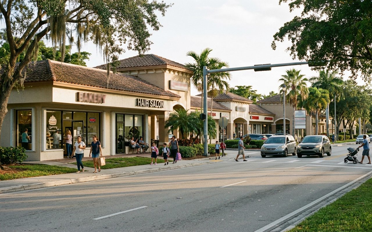 Street setting near Miami Lakes, Miami-Dade County
