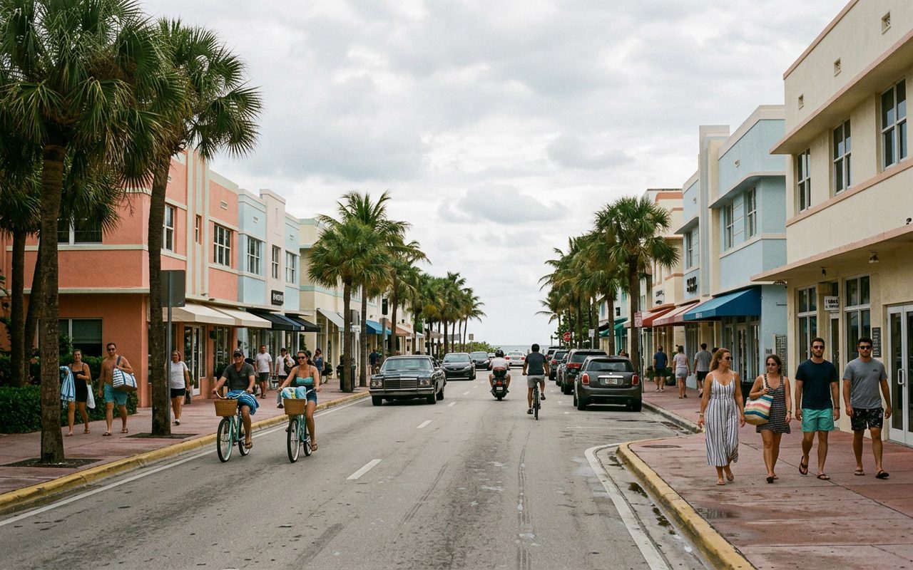 Street advertising setting typical of Bal Harbour, Miami-Dade County