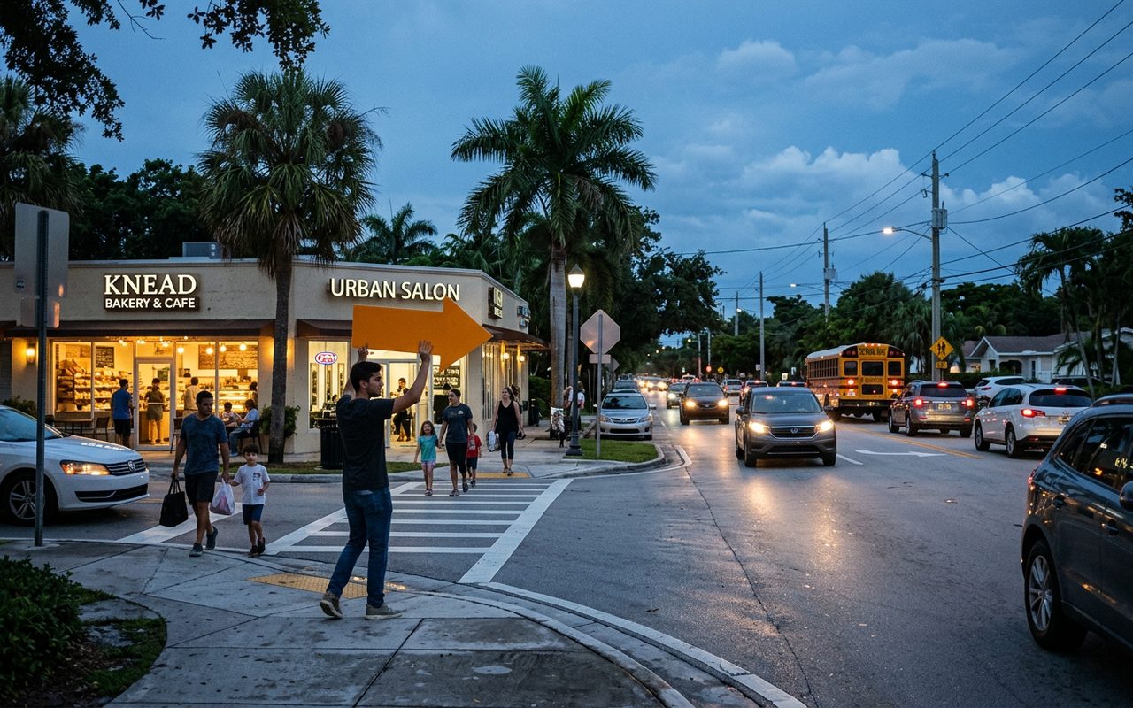 Street setting near Pinecrest, Miami-Dade County