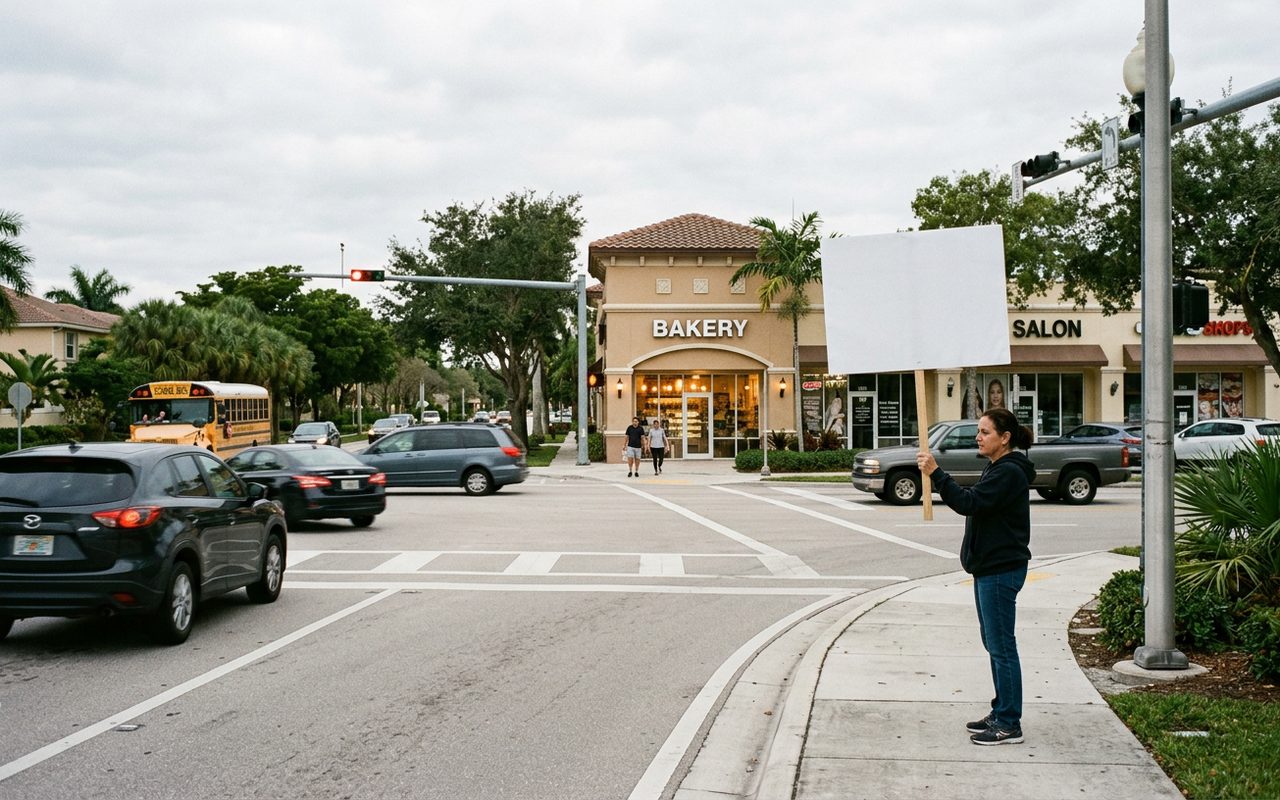 Street setting near Westlake, Palm Beach County