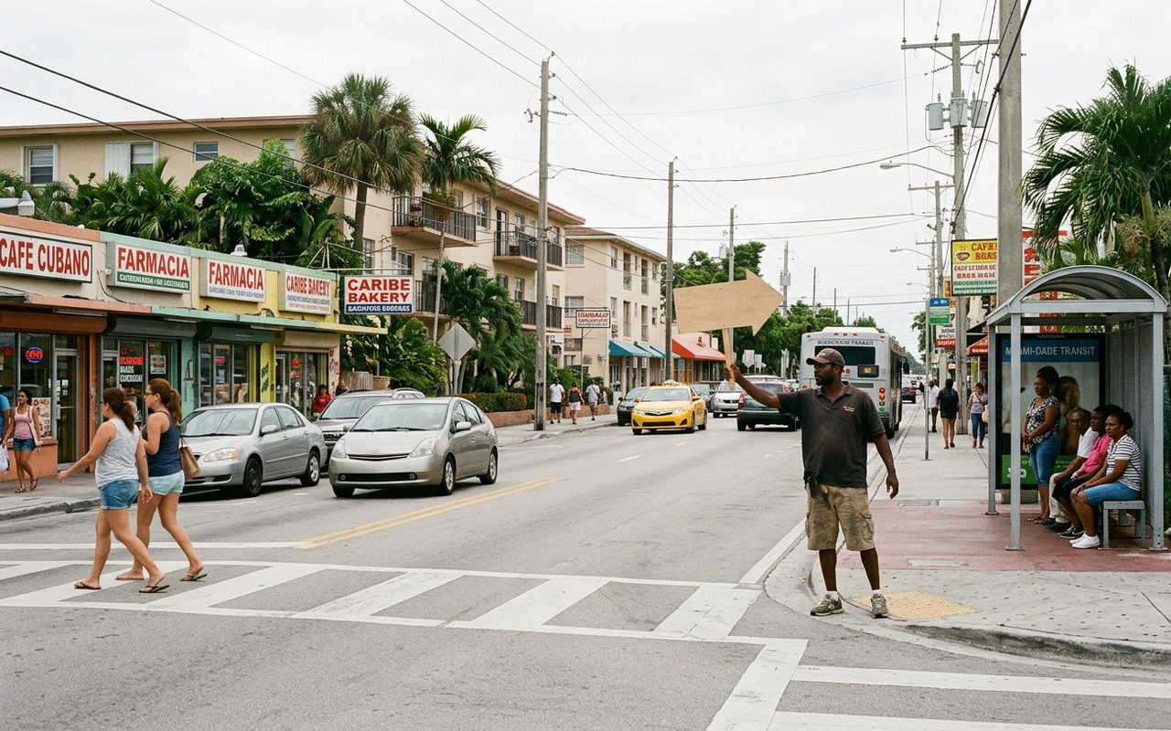 Street setting near West Miami, Miami-Dade County