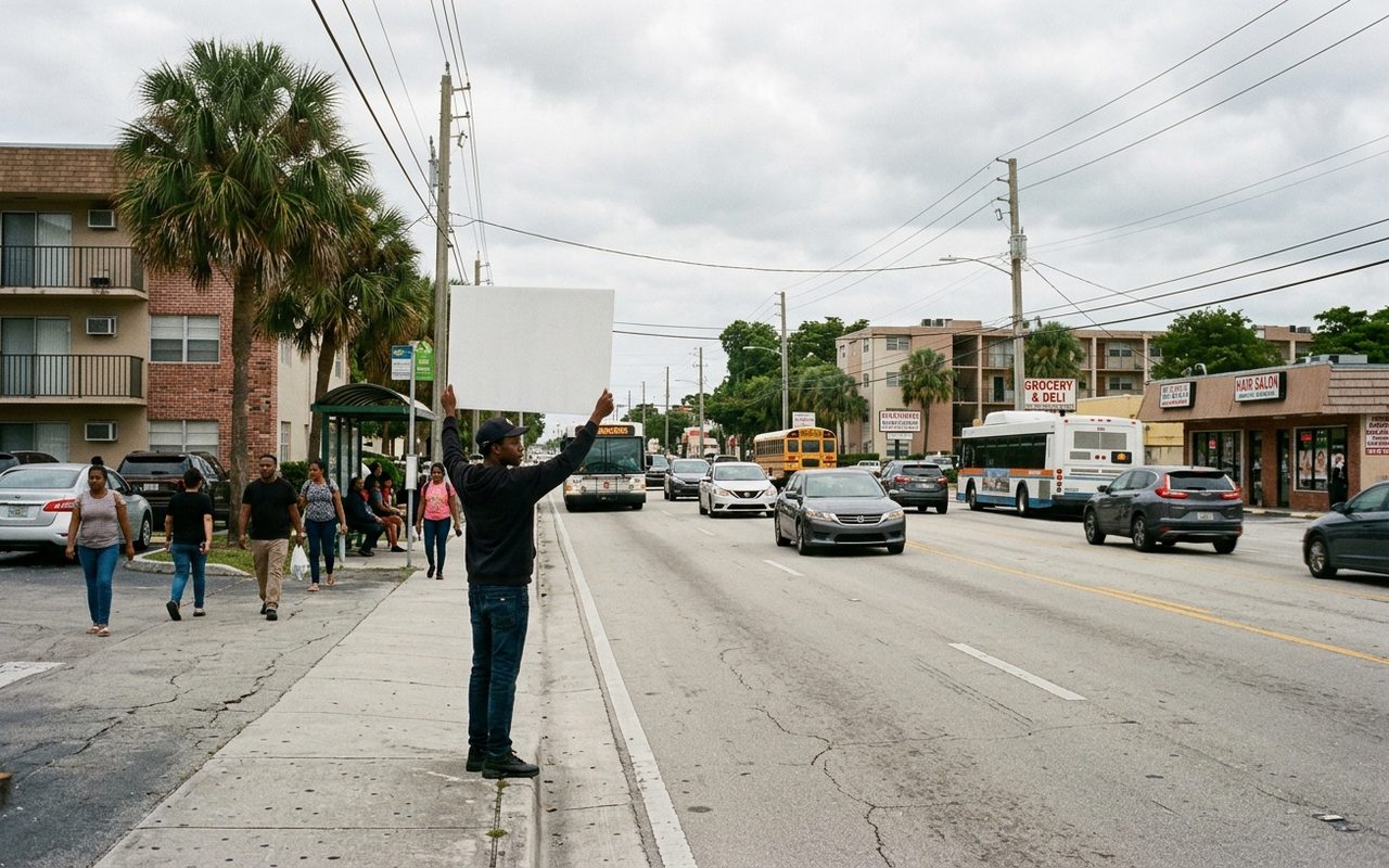Street setting near North Lauderdale, Broward County