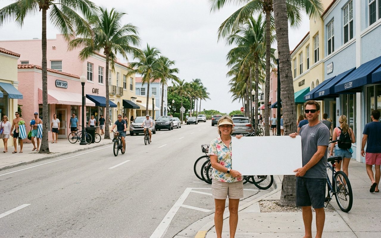 Street setting near Palm Beach, Palm Beach County