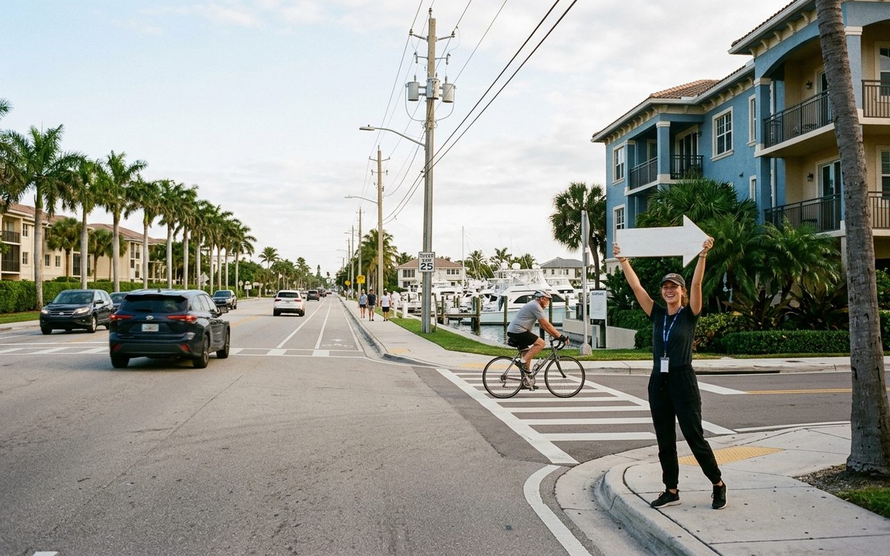 Street setting near Hillsboro Beach, Broward County