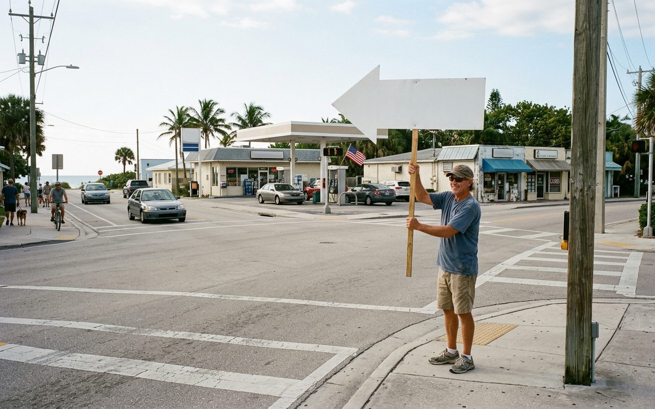 Street setting near Briny Breezes, Palm Beach County