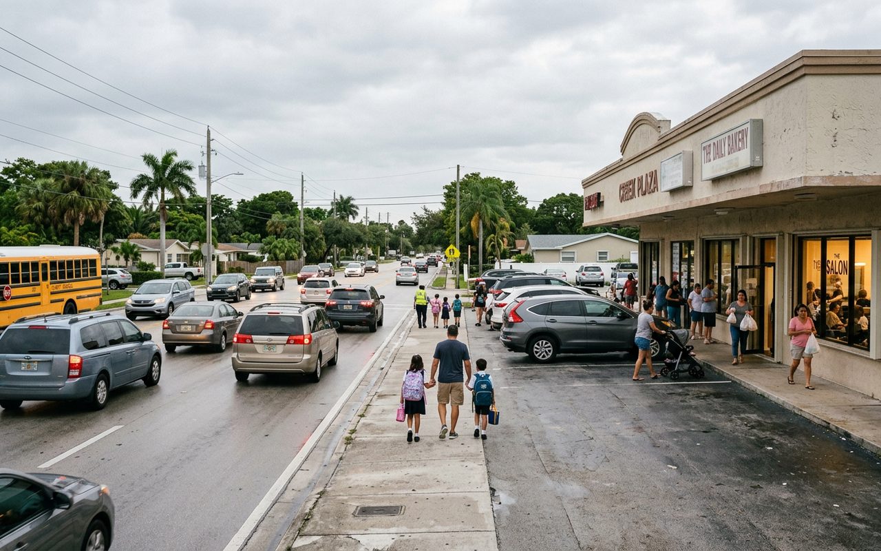 Street setting near Coconut Creek, Broward County