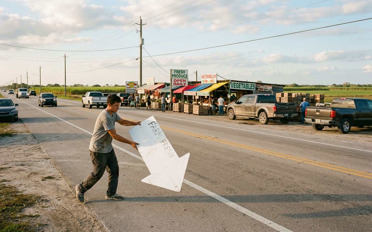 Street setting near Belle Glade, Palm Beach County