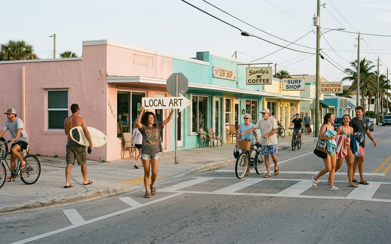 Street setting near Lake Worth Beach, Palm Beach County