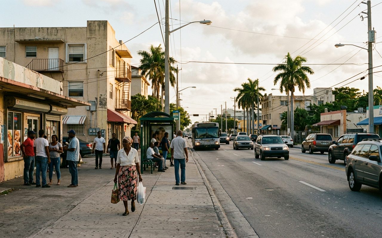Street setting near North Miami, Miami-Dade County