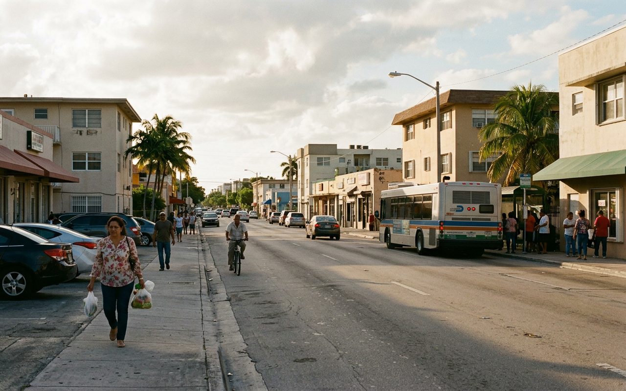 Street setting near Sweetwater, Miami-Dade County