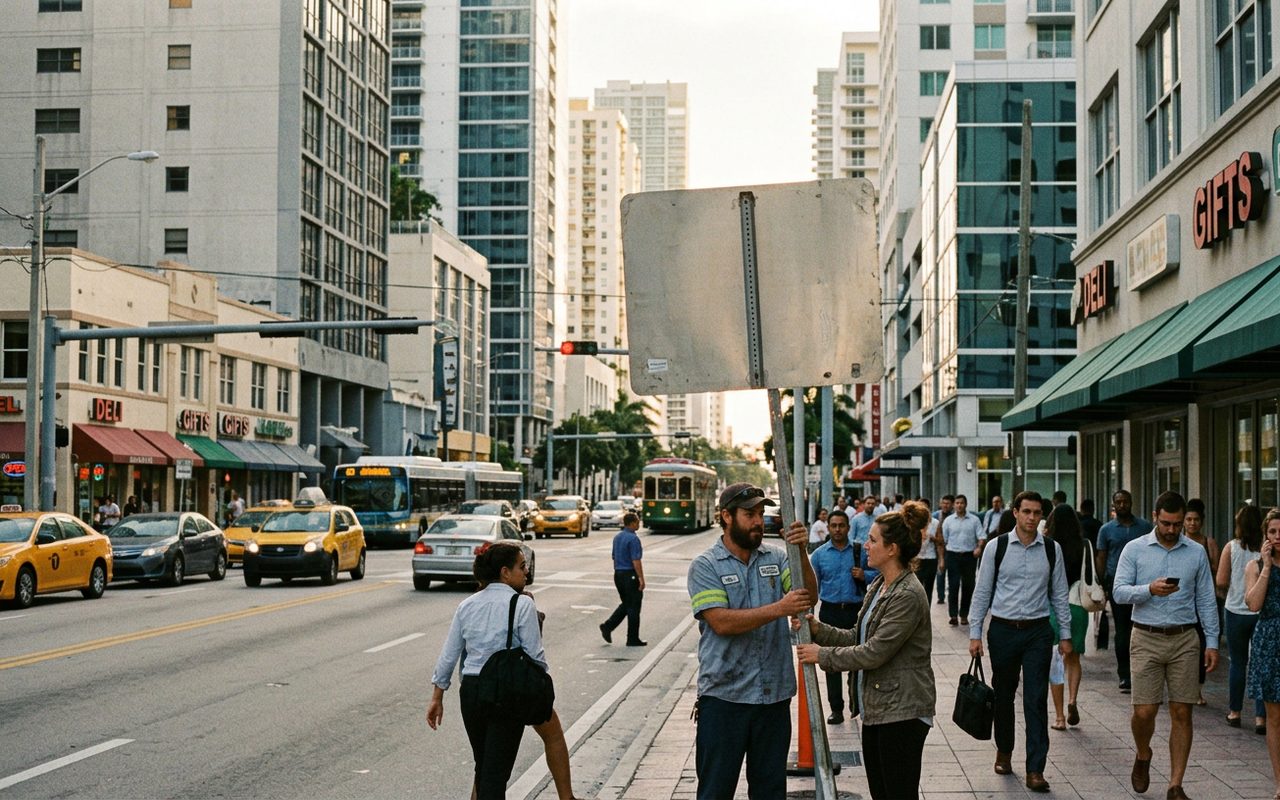Street setting near Miami, Miami-Dade County