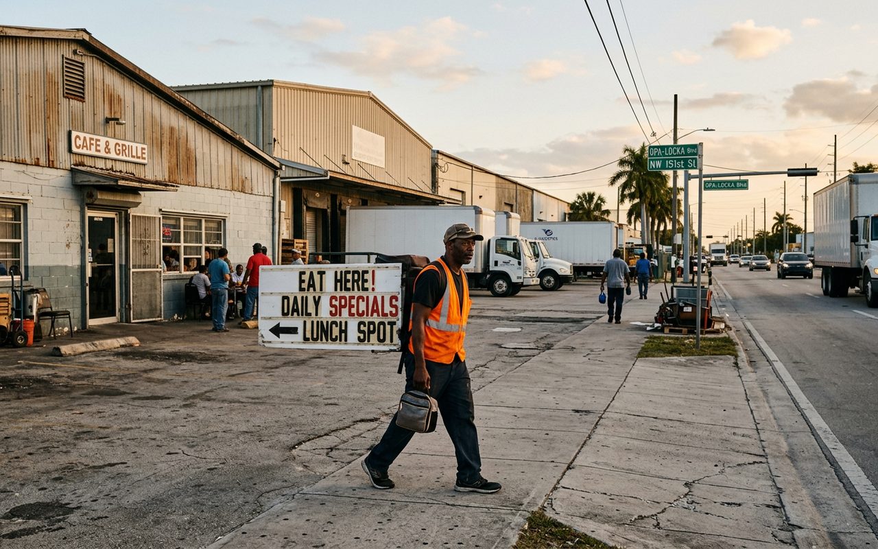 Street setting near Opa-locka, Miami-Dade County