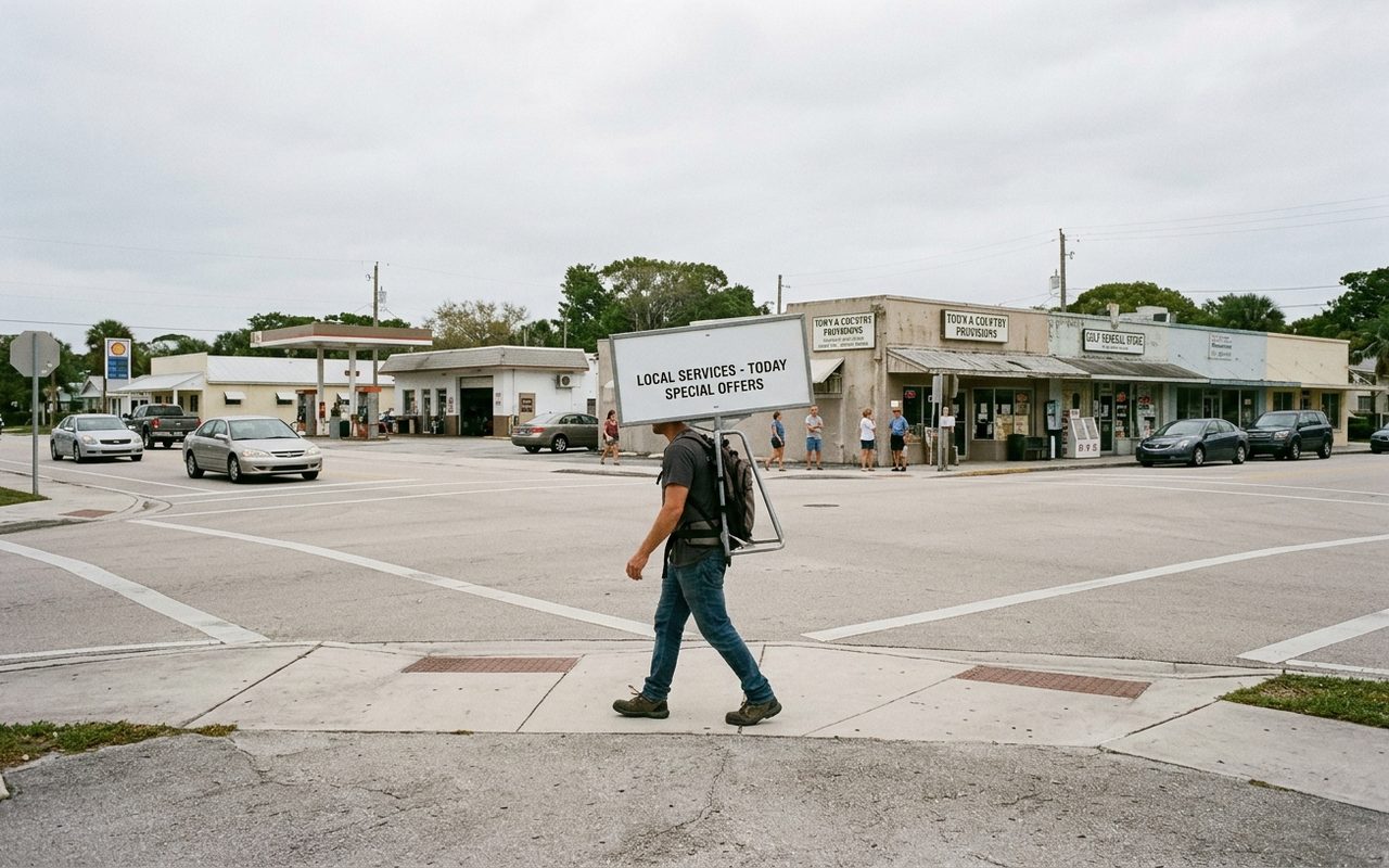 Street setting near Golf, Palm Beach County