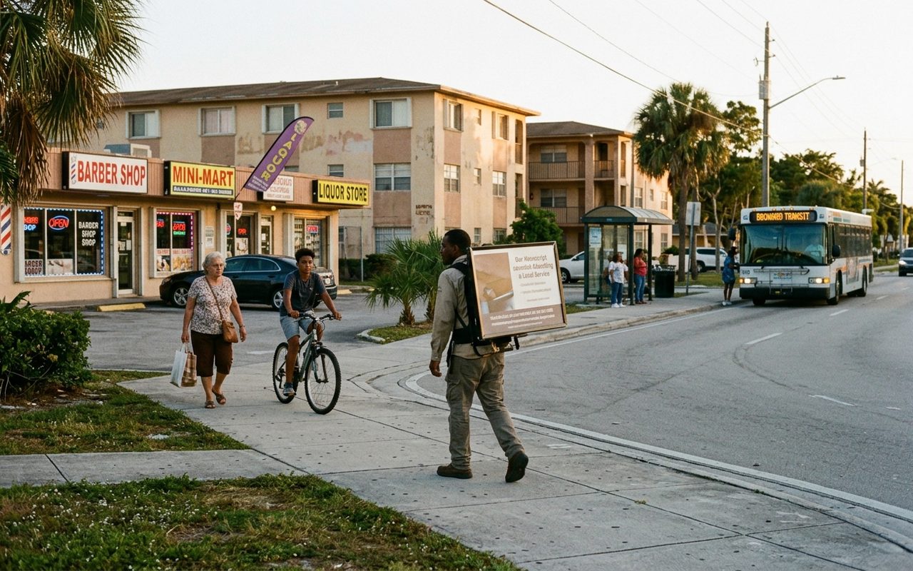 Street setting near Lauderdale Lakes, Broward County