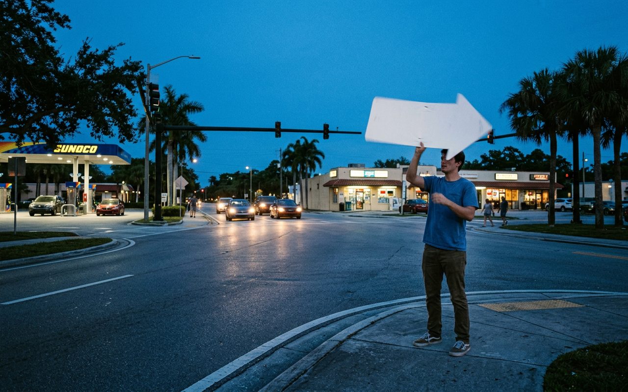 Street setting near Glen Ridge, Palm Beach County