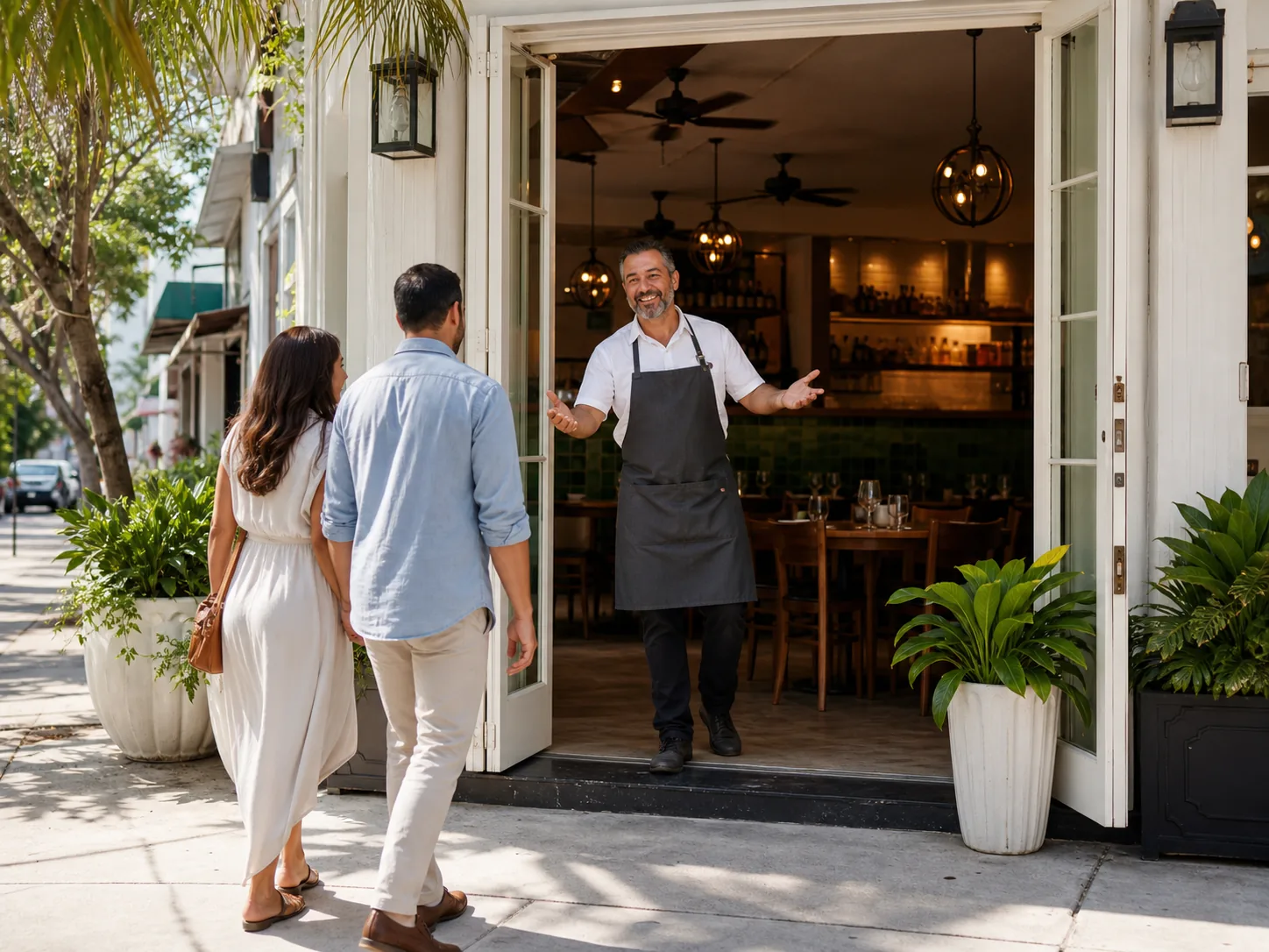 Street advertising example for restaurants