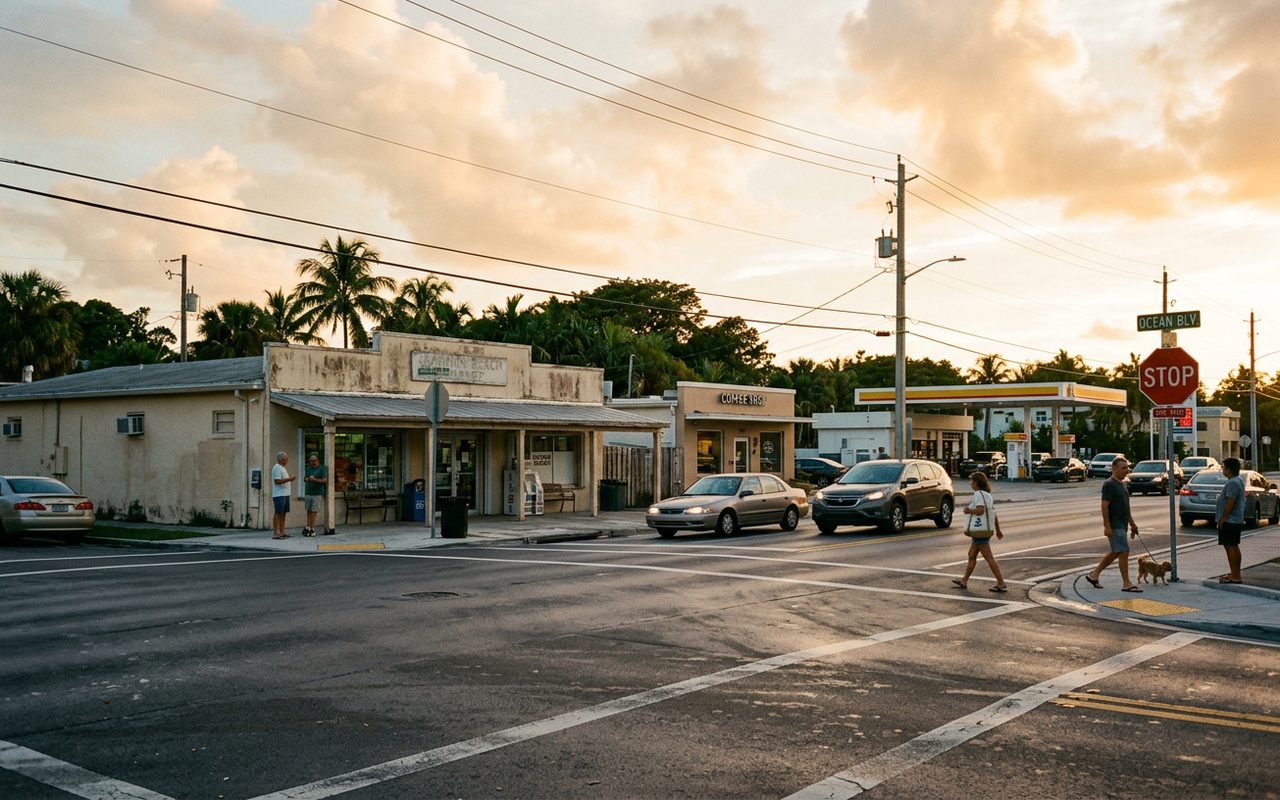Street setting near Golden Beach, Miami-Dade County
