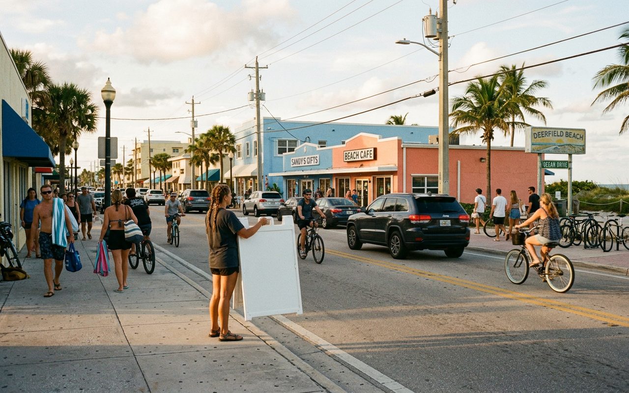 Street setting near Deerfield Beach, Broward County