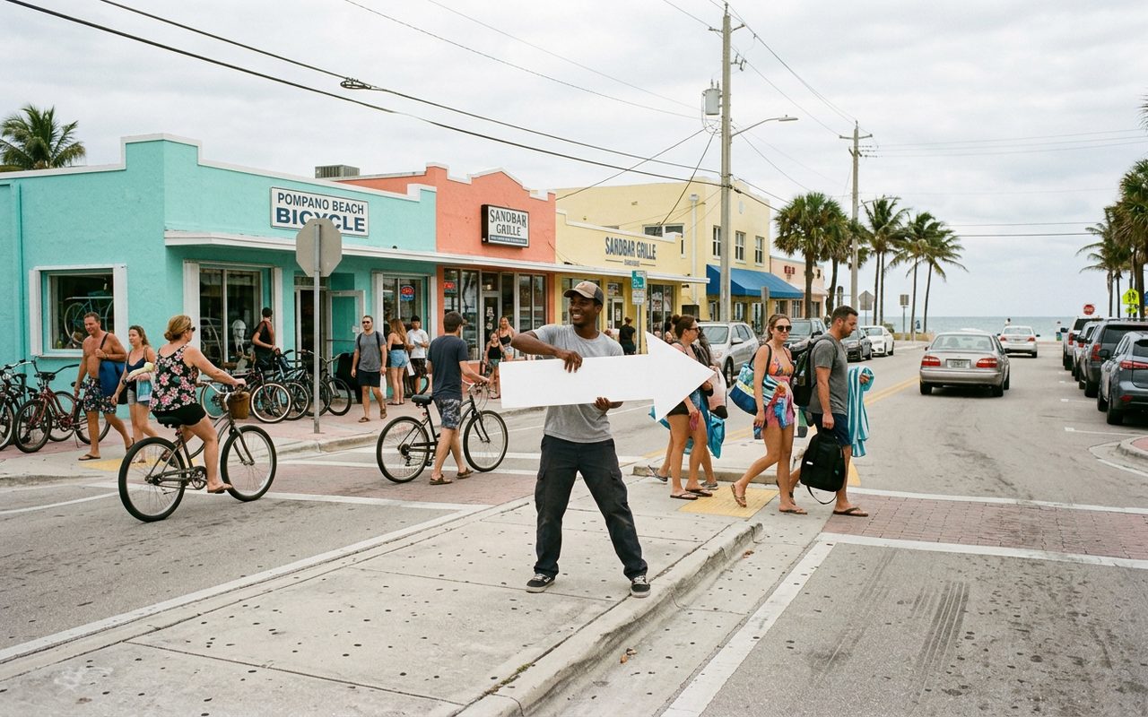 Street setting near Pompano Beach, Broward County