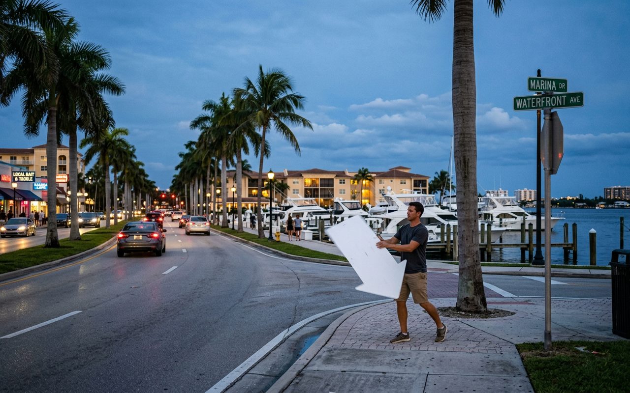 Street setting near North Palm Beach, Palm Beach County