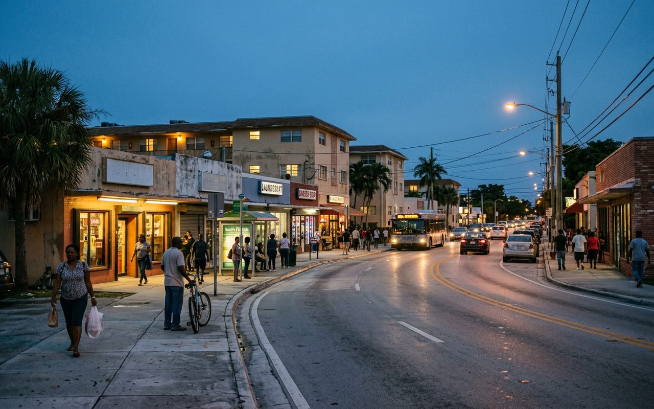 Street setting near Palm Springs, Palm Beach County