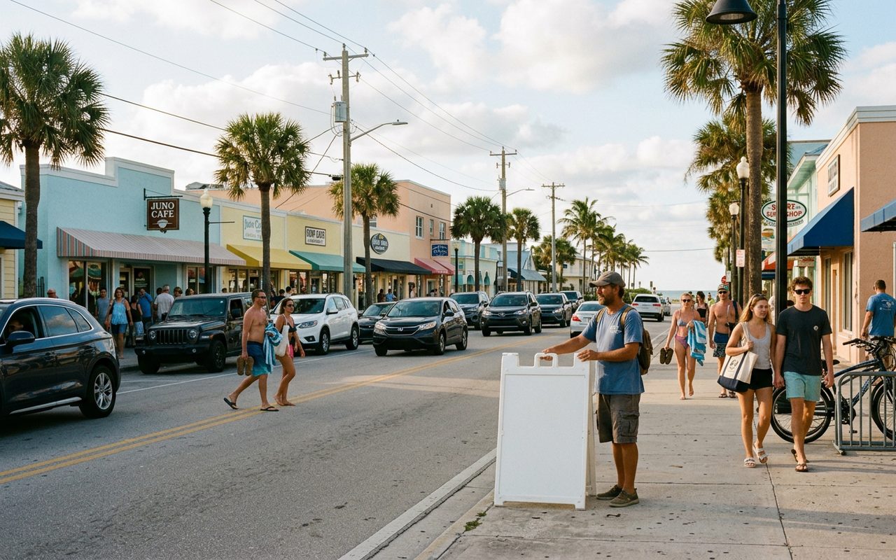 Street setting near Juno Beach, Palm Beach County