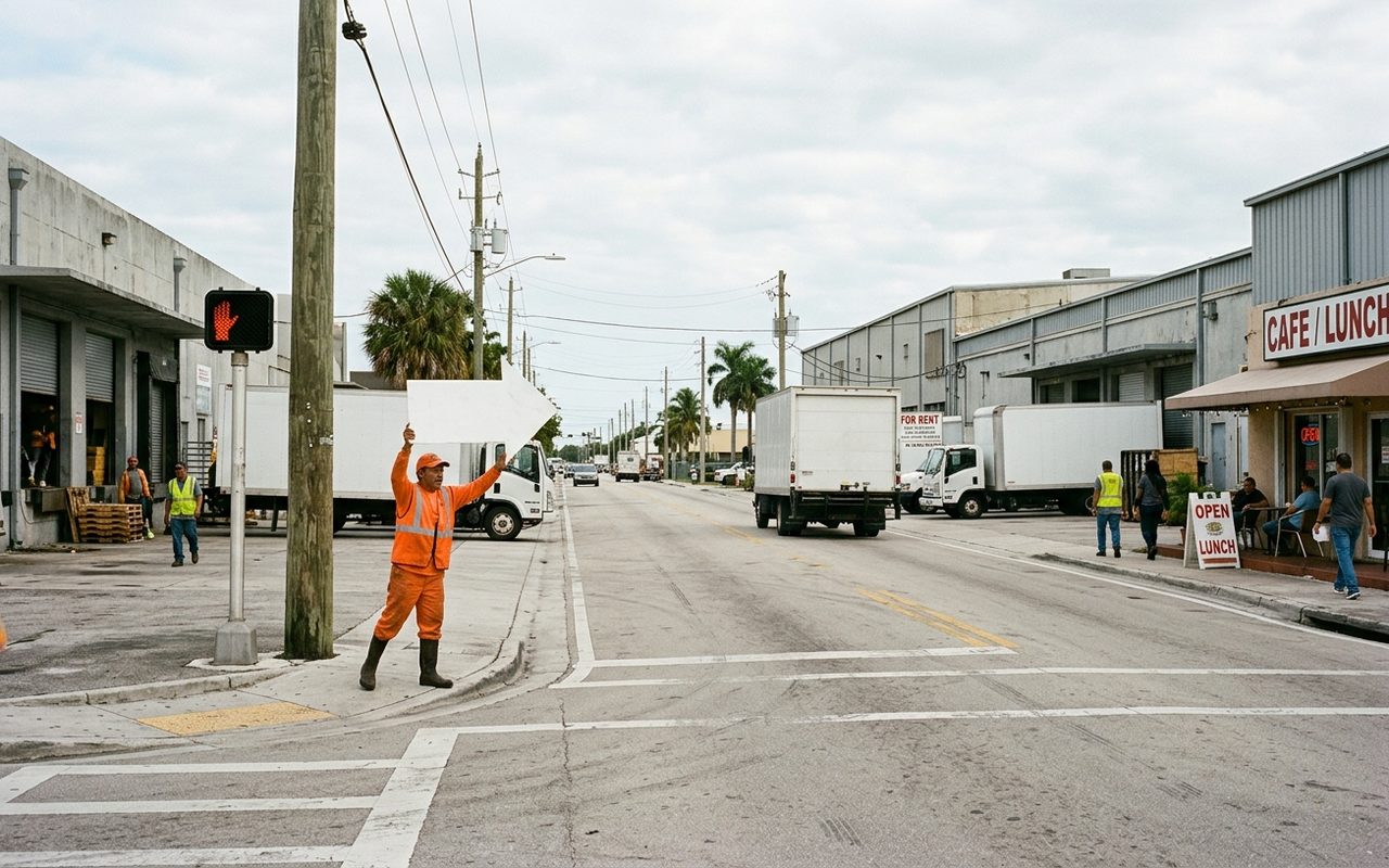 Street setting near Medley, Miami-Dade County