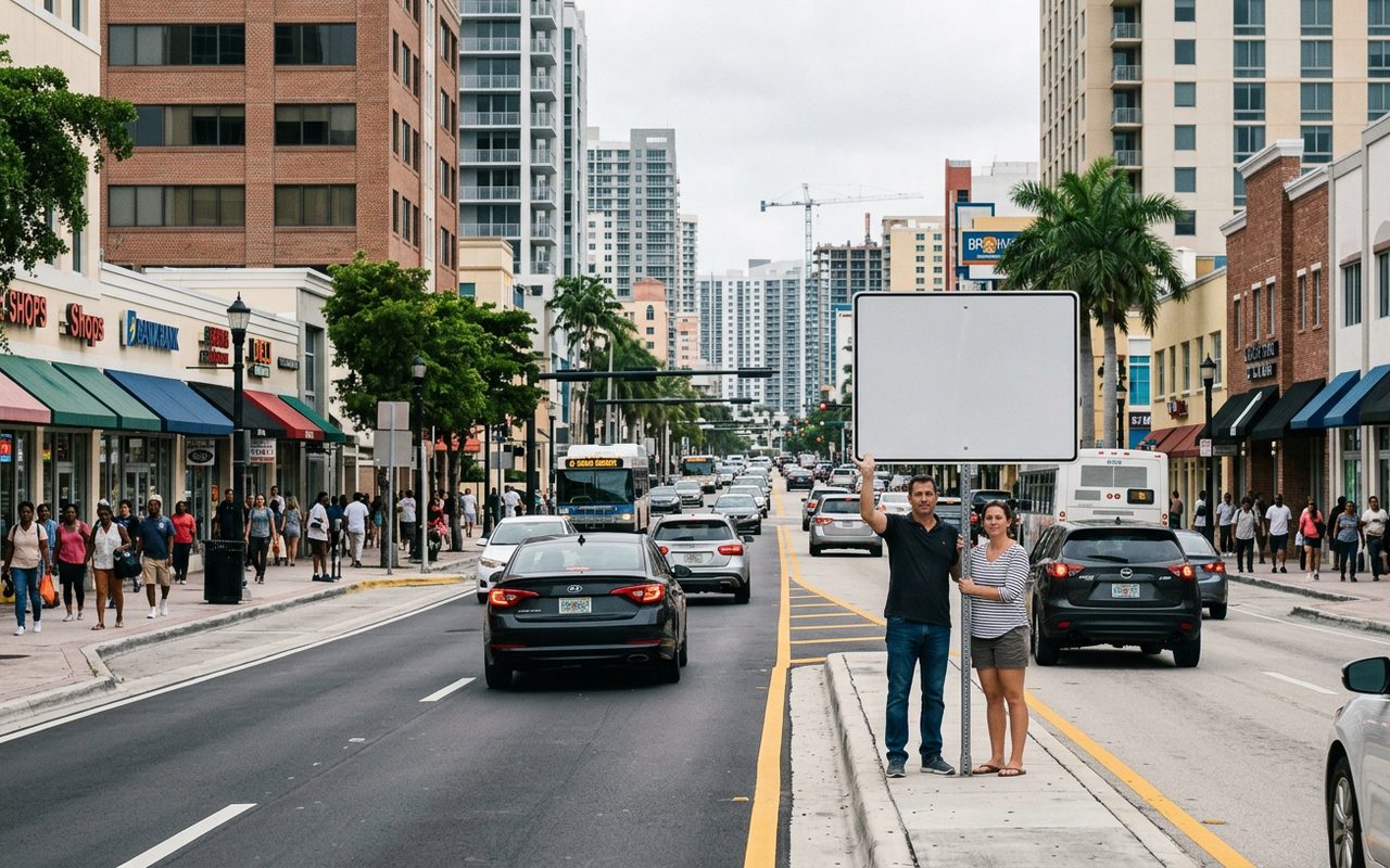 Street setting near Fort Lauderdale, Broward County