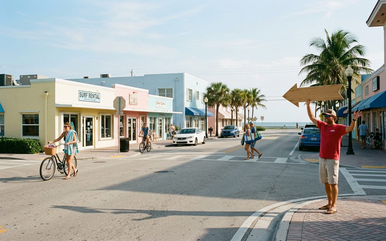Street setting near Dania Beach, Broward County