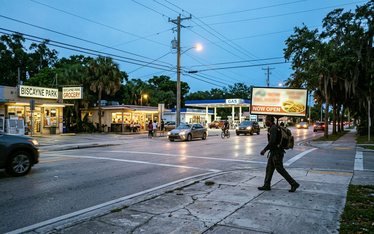 Street setting near Biscayne Park, Miami-Dade County