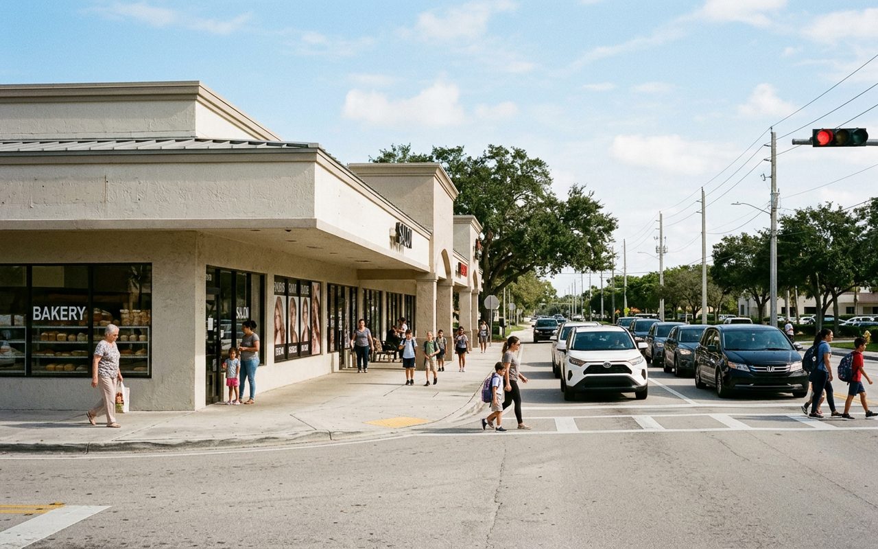 Street setting near Cooper City, Broward County