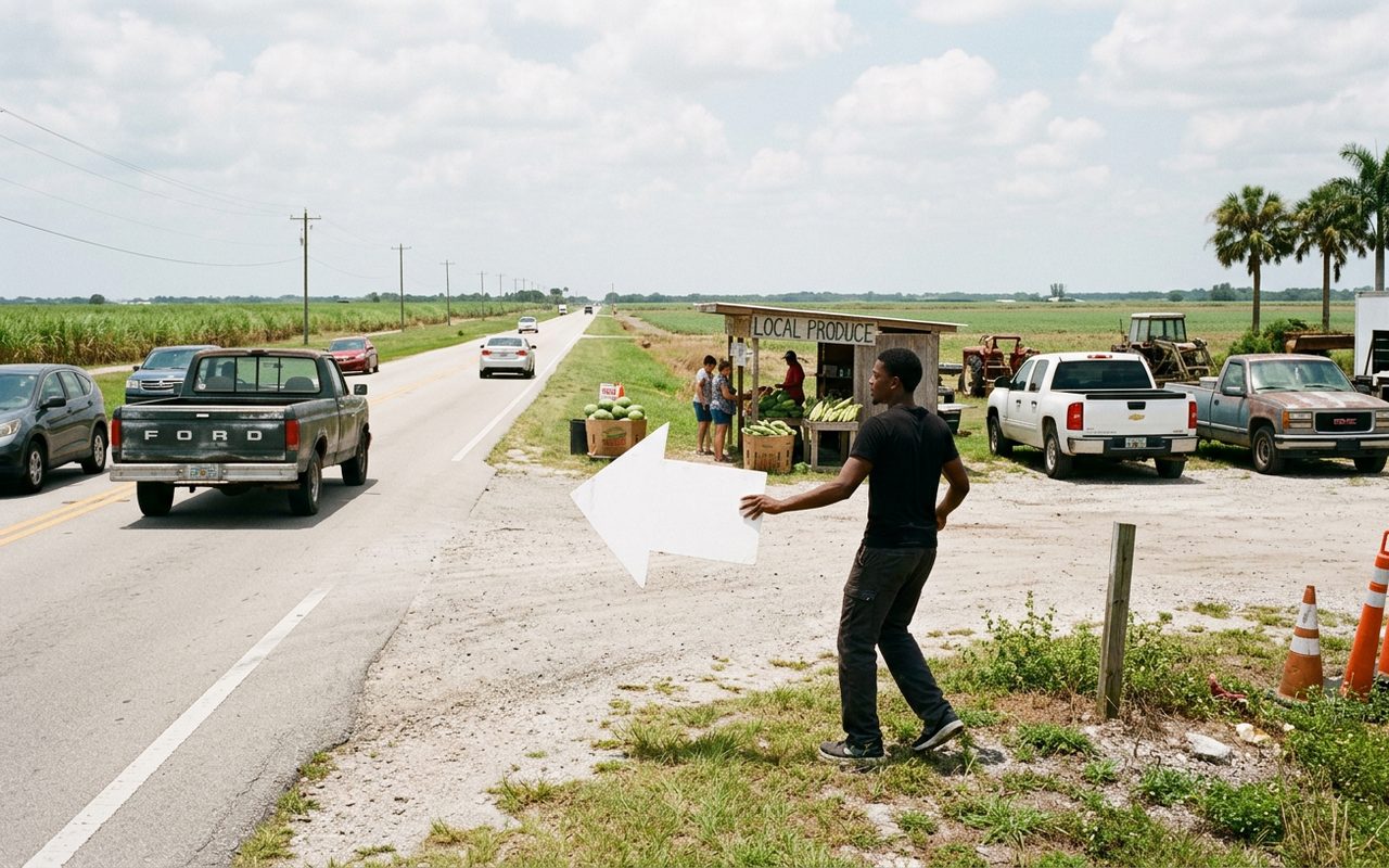 Street setting near Pahokee, Palm Beach County