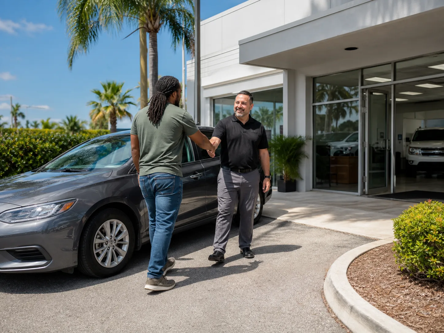 Street advertising example for auto dealers