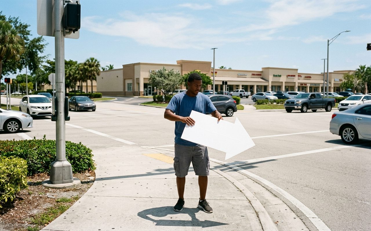 Street setting near Pembroke Pines, Broward County