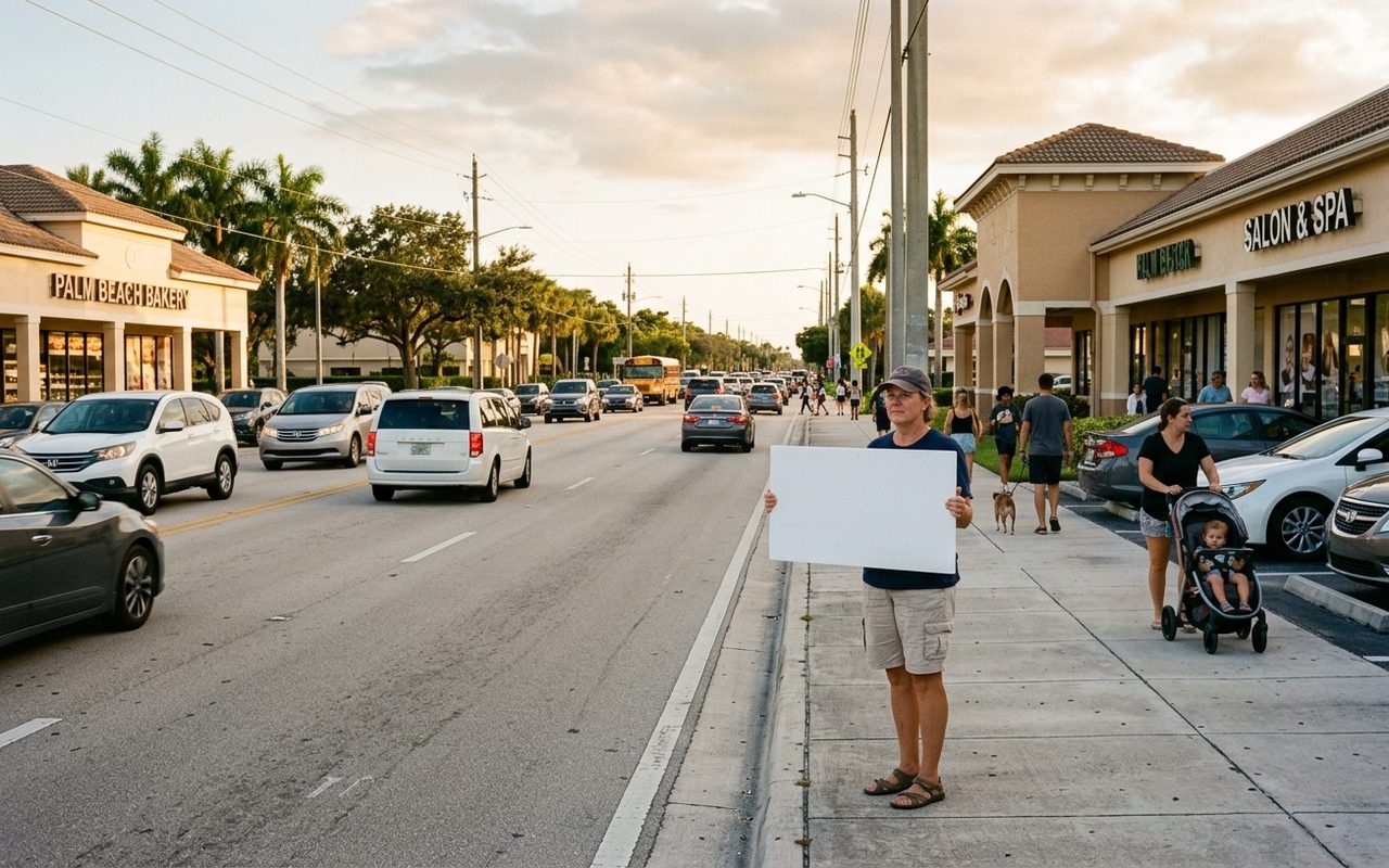 Street setting near Royal Palm Beach, Palm Beach County