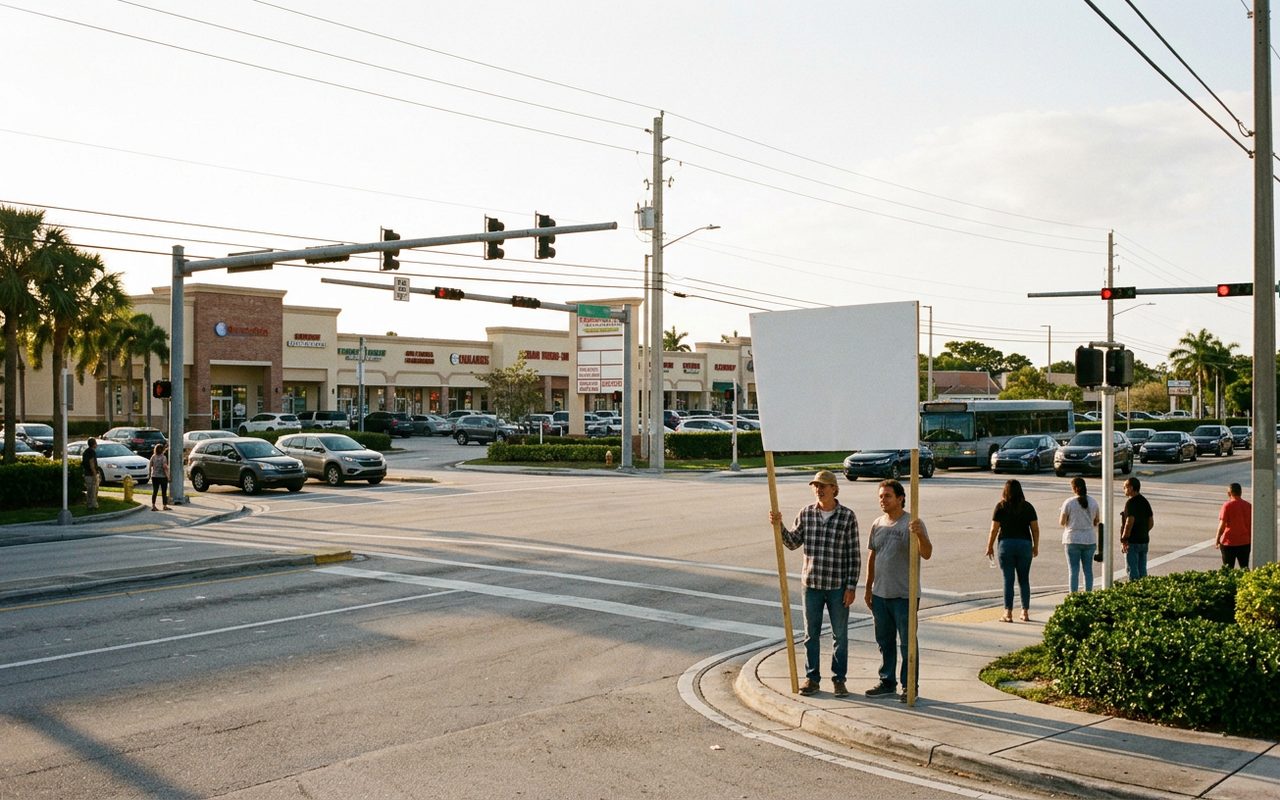 Street setting near Miramar, Broward County
