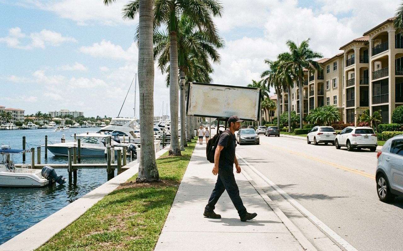 Street setting near Highland Beach, Palm Beach County
