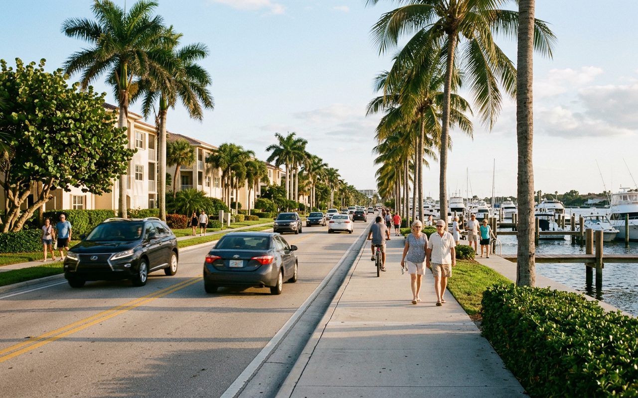 Street advertising setting typical of Ocean Ridge, Palm Beach County
