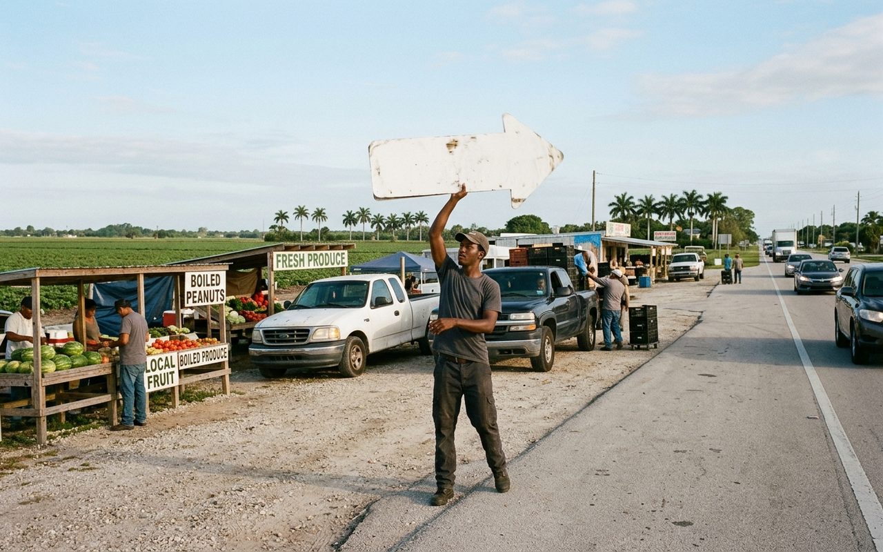 Street setting near Florida City, Miami-Dade County