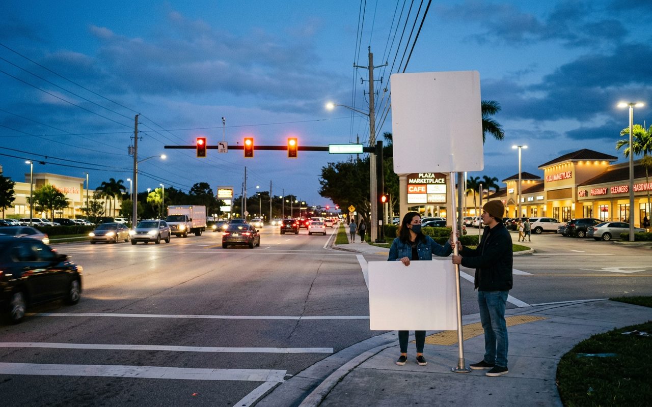 Street setting near Palm Beach Gardens, Palm Beach County