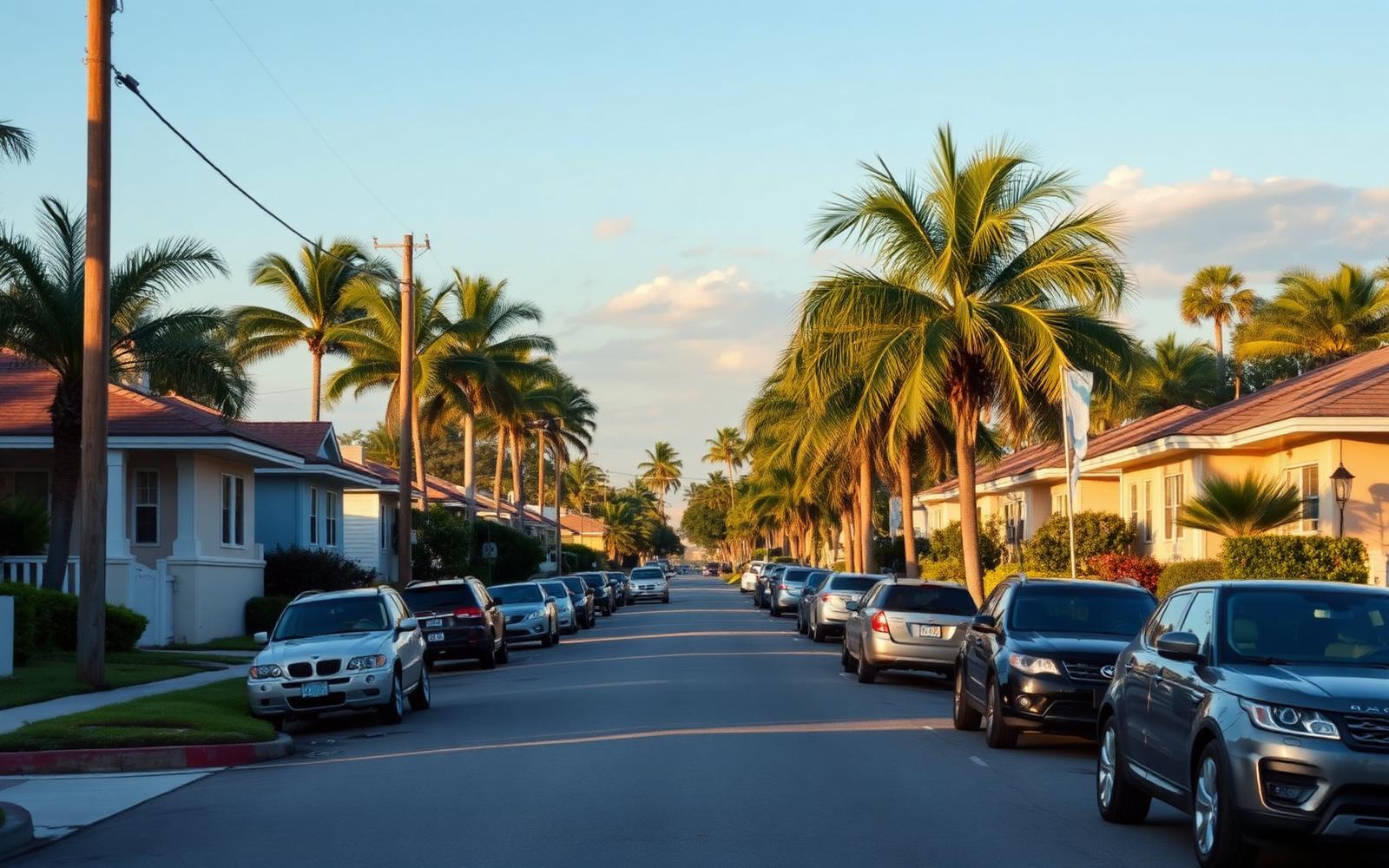 Real estate business owner and customer in a clear South Florida arrival scene