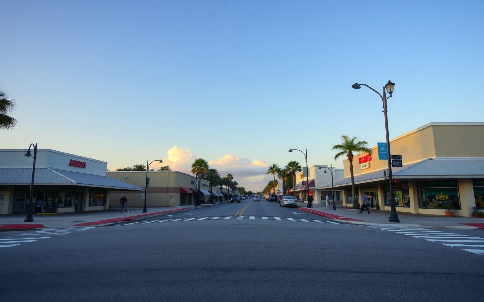 Hard-to-find entrances business owner and customer in a clear South Florida arrival scene